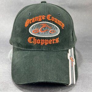 Orange County Choppers Strap Back Hat Cap Black Bio Domes Biker Logo Mens